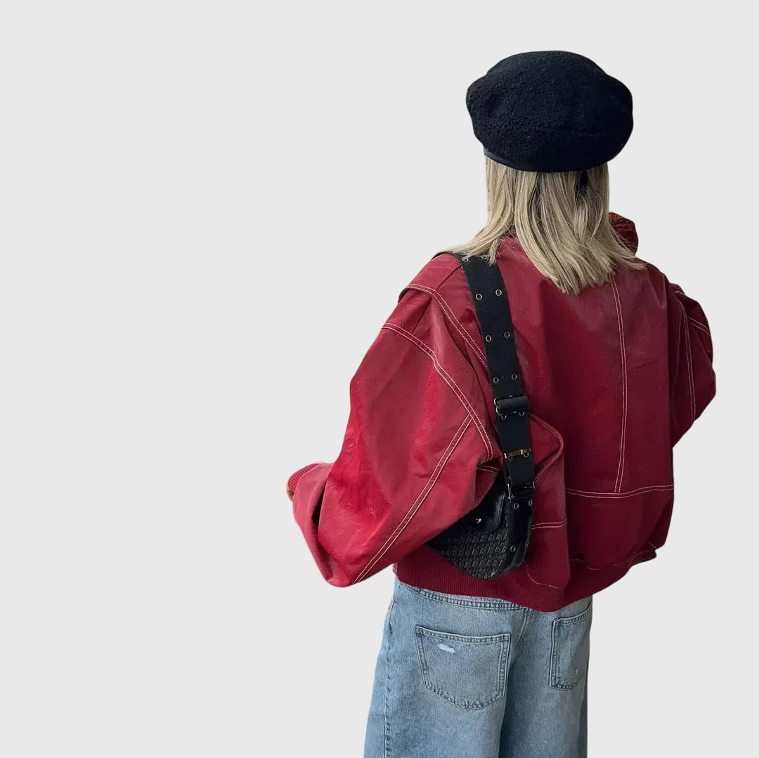 Faye - Oversized Leather Jacket