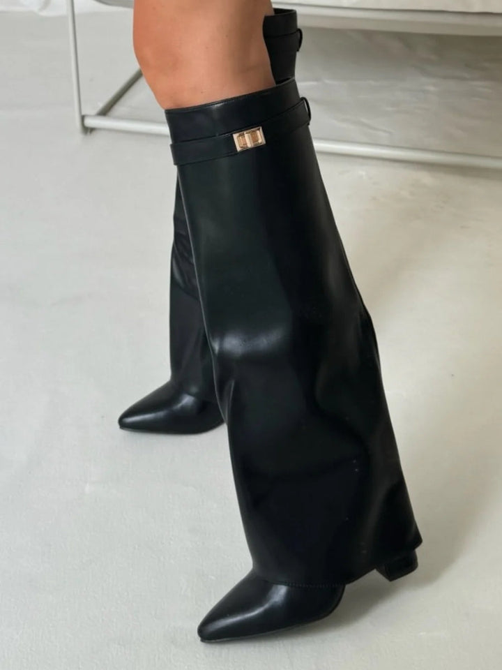 DAISY – WINTER ZIP-UP SLOUCHY HIGH HEEL BOOTS