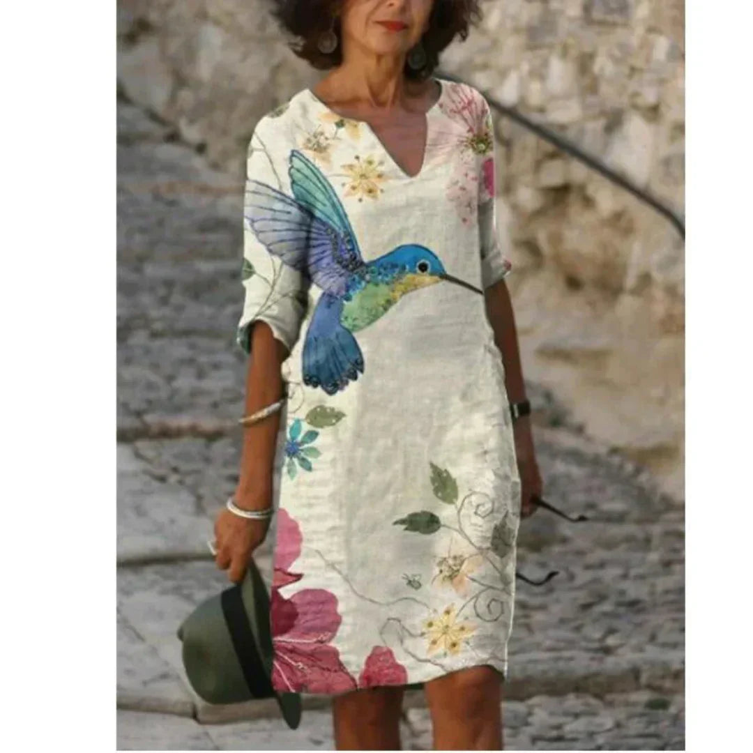 Hailey | Women’s Floral V-Neck Midi Dress