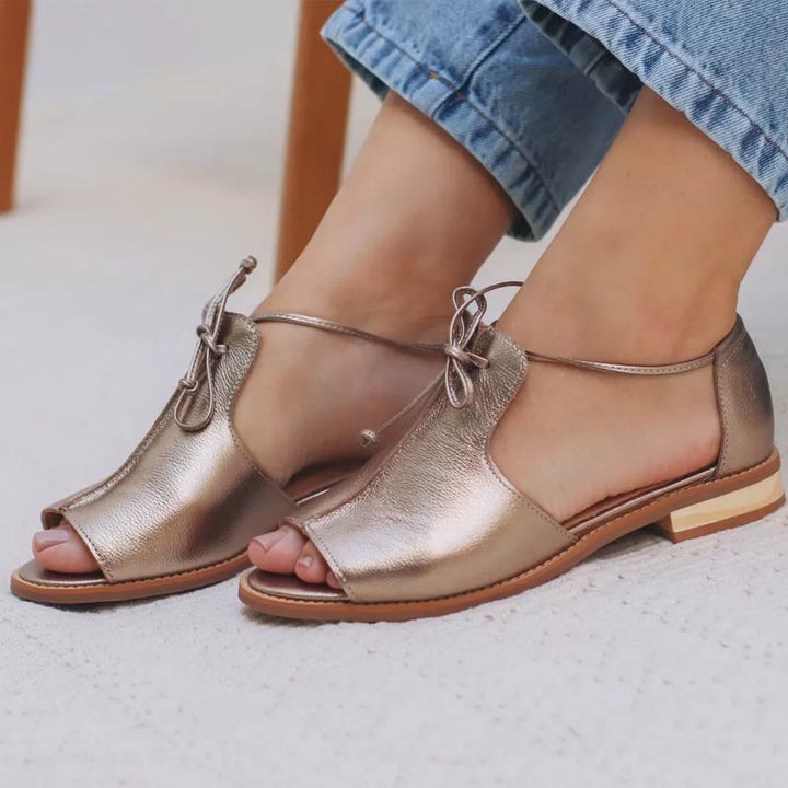 MIRETH – STRAP-STYLE LEATHER SANDALS