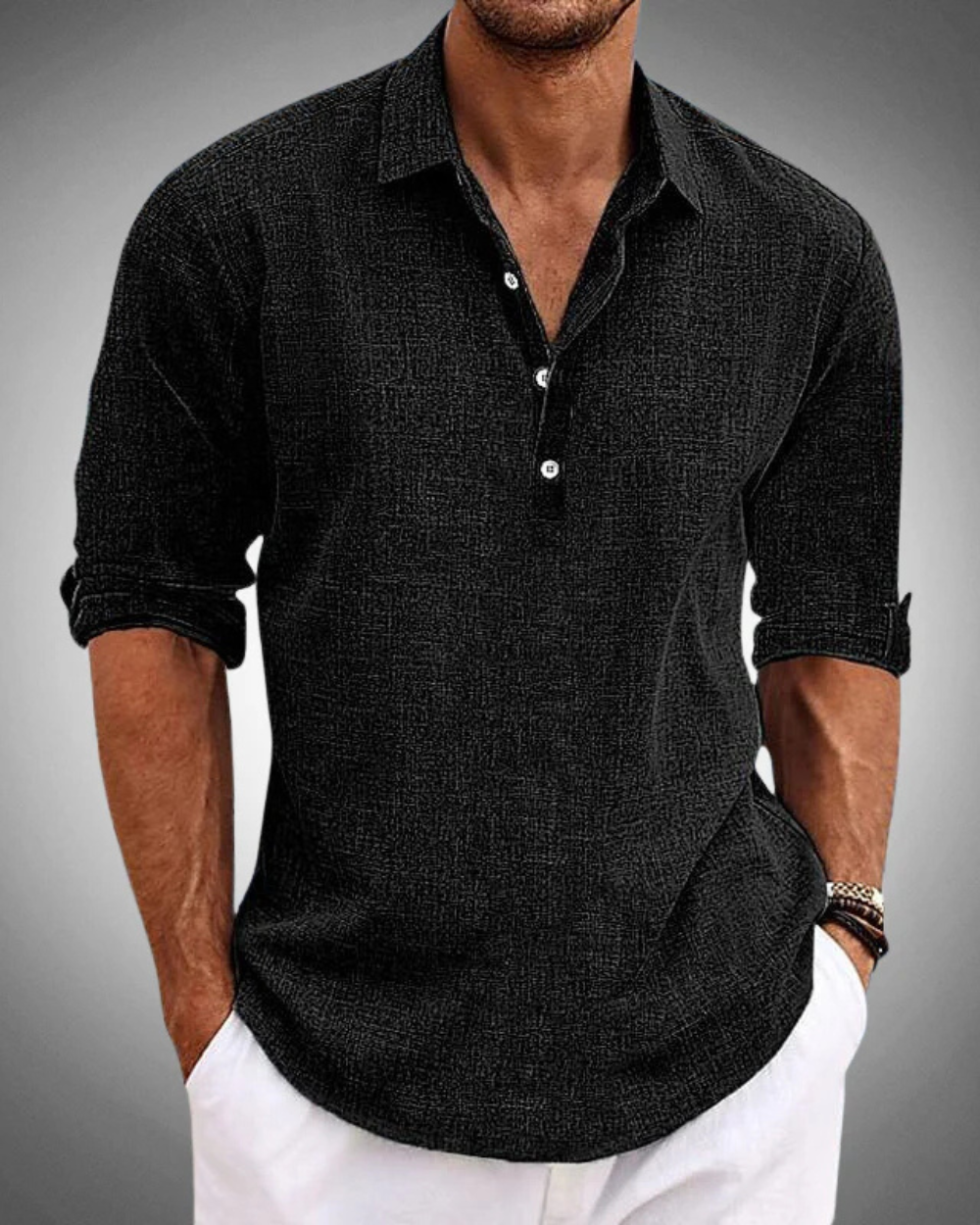 Men’s Classic Button-Front Dress Shirt Timeless and Versatile Style 2
