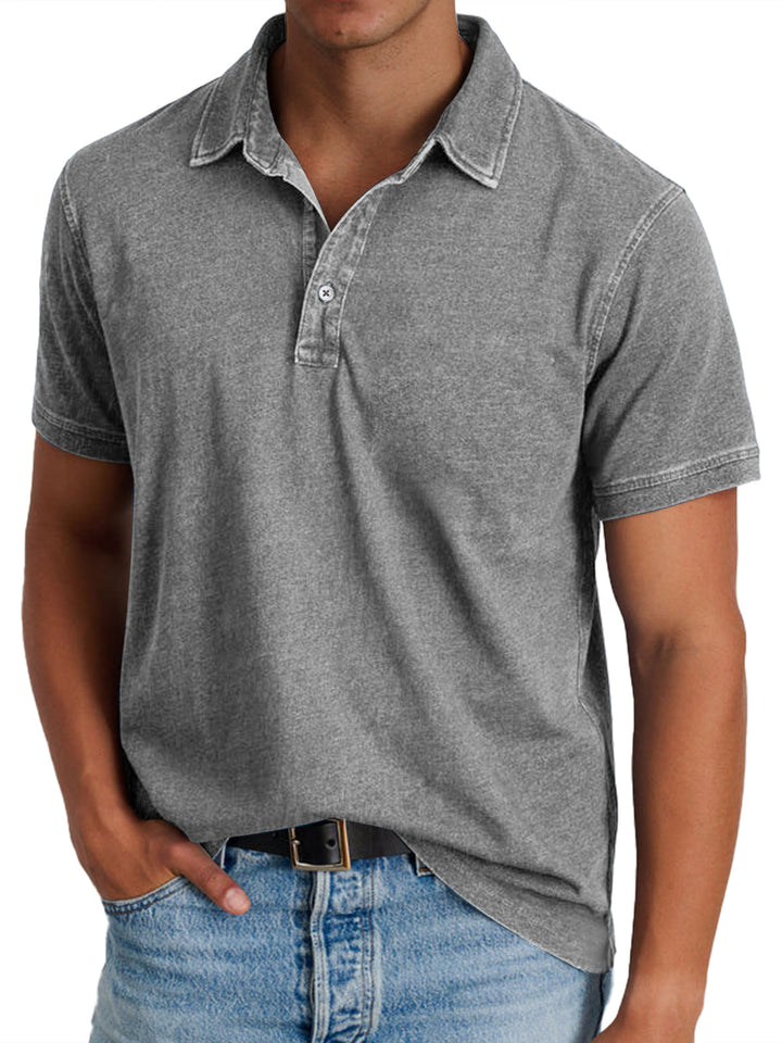 Men’s Long Sleeve Polo Shirt Refined Collar and Tailored Fit 2