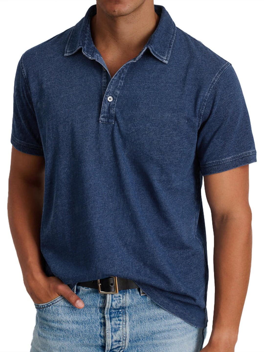 Men’s Long Sleeve Polo Shirt Refined Collar and Tailored Fit 3