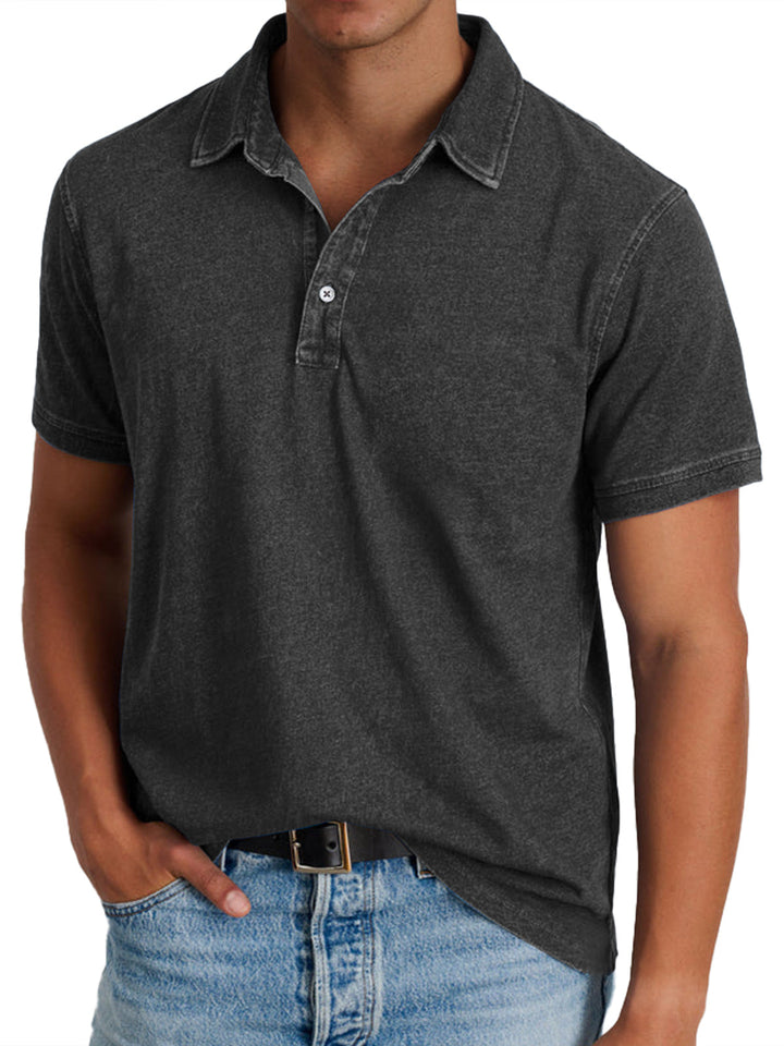 Men’s Long Sleeve Polo Shirt Refined Collar and Tailored Fit 4