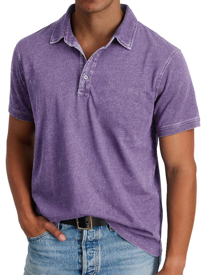 Men’s Long Sleeve Polo Shirt Refined Collar and Tailored Fit 8