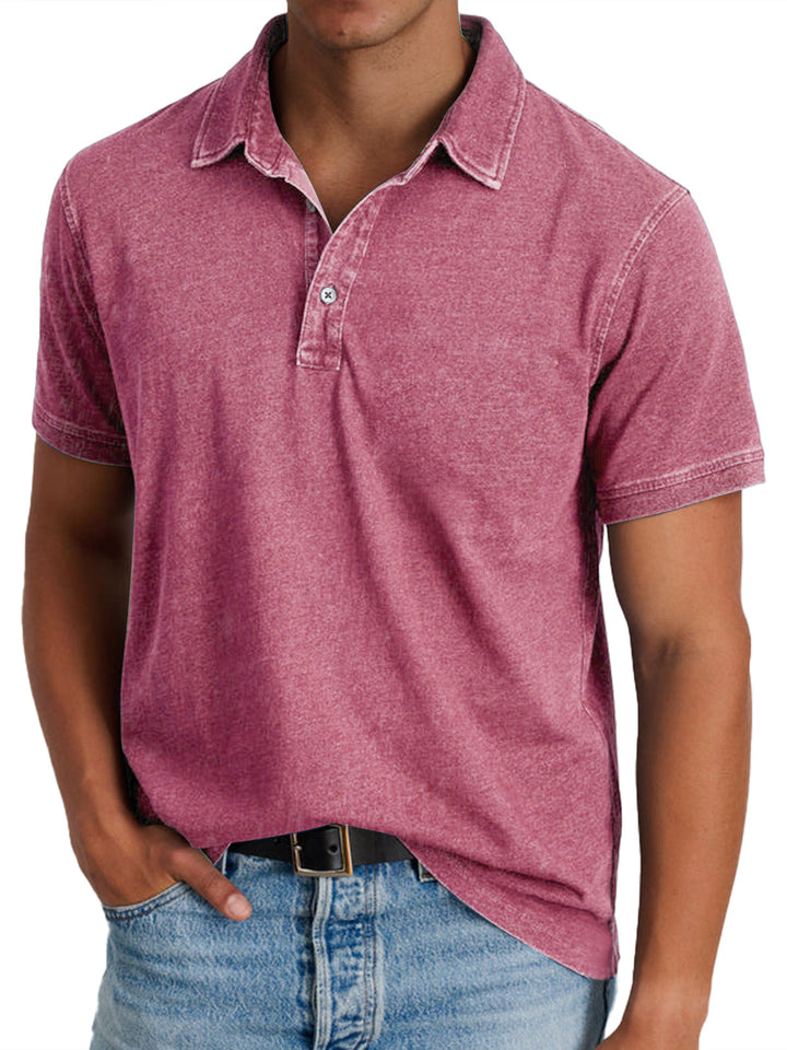 Men’s Long Sleeve Polo Shirt Refined Collar and Tailored Fit 9