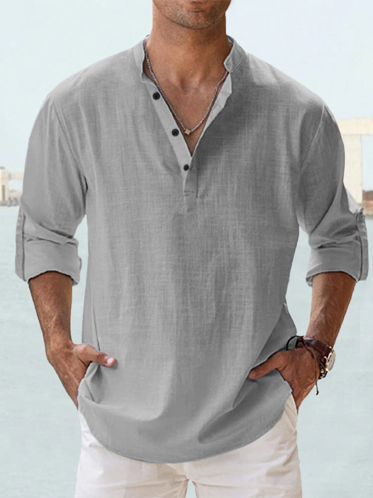 Men’s Tailored Fit Breathable Button-Up Shirt for Casual and Formal Wear 2