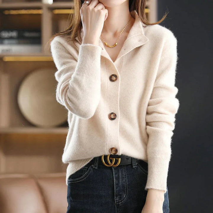 Women’s Asymmetrical Cardigan Soft Plush Fabric Design 3
