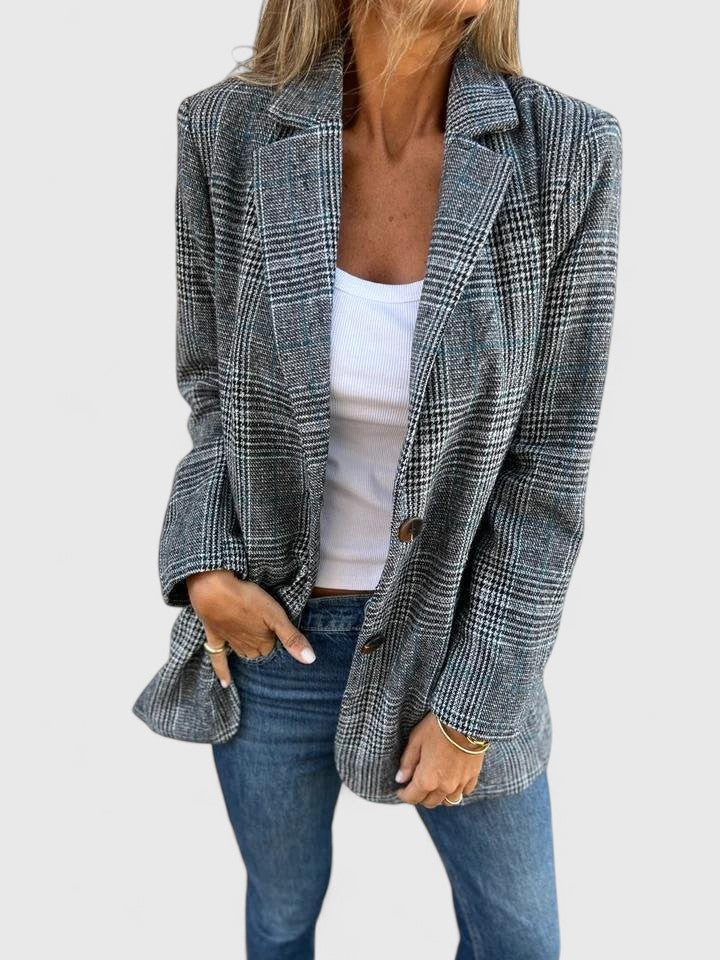 Women’s Check Pattern Blazer Modern Fit Stylish Design 2