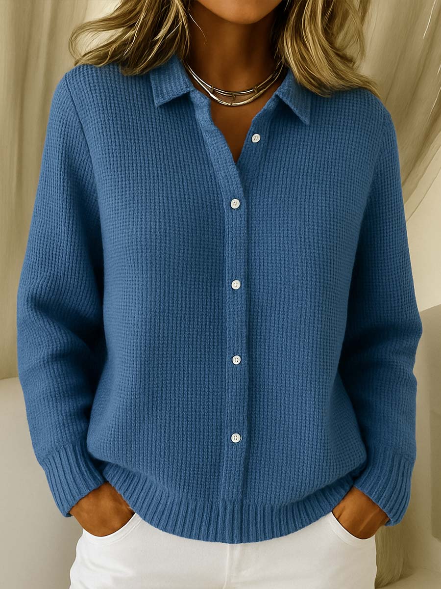 Women’s Classic Knitted Cardigan Elegant Button Design 3