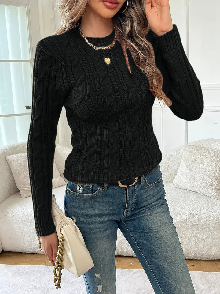 Women’s Classic Twist-Knit Sweater Elegant Everyday Style 5