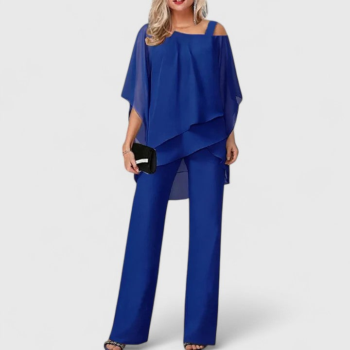 Women’s Elegant Matching Top and Pants Set Versatile Style 2