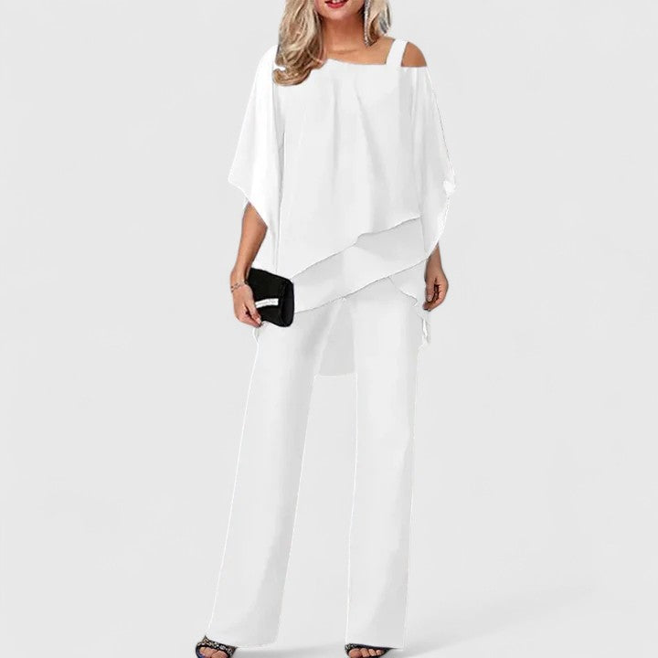 Women’s Elegant Matching Top and Pants Set Versatile Style 3