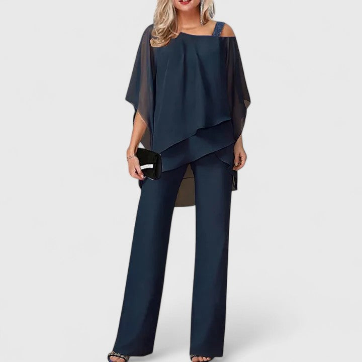 Women’s Elegant Matching Top and Pants Set Versatile Style 4