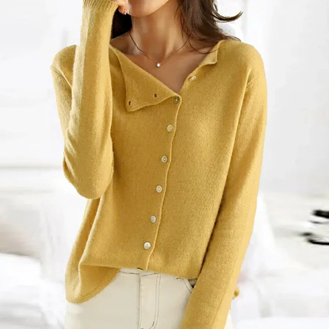 Women’s Elegant V-neck Button Sweater Timeless Style and Comfort 3