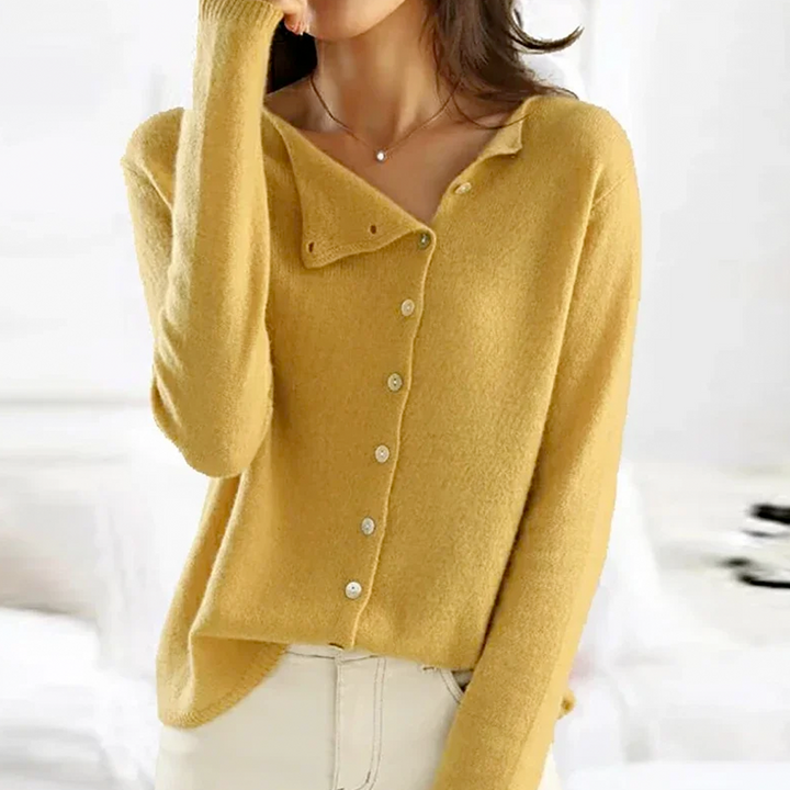 Women’s Elegant V-neck Button Sweater Timeless Style and Comfort 3