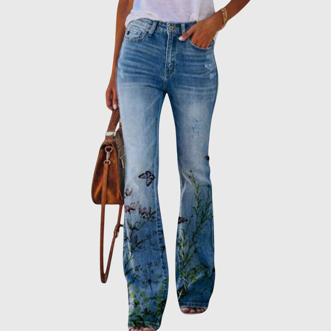 Women’s Floral Wide Leg Pants Chic Button Detail Design 2