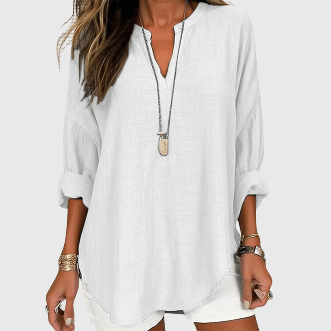 Women’s Flowing Beach Shirt Elegant Casual Design 1