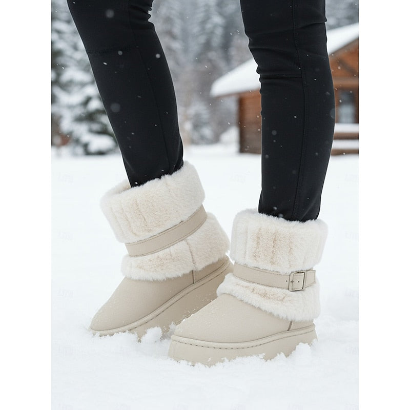 Women’s Fur-Trimmed Snow Boots Stylish Design for Winter Comfort 6