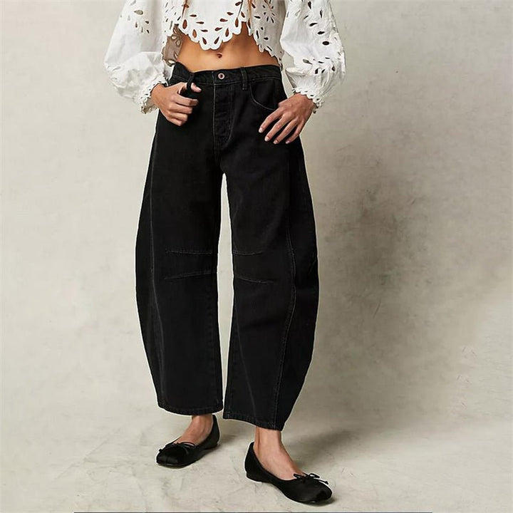 Women’s High-Waist Barrel-Leg Denim Jeans Relaxed Fit 3