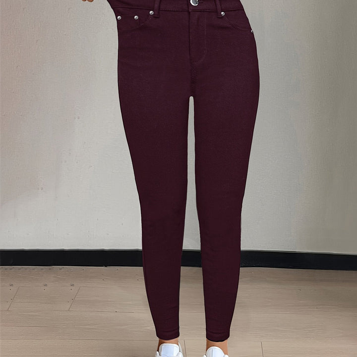 Women’s High-Waist Skinny Jeans Comfortable Stretch Fit 12