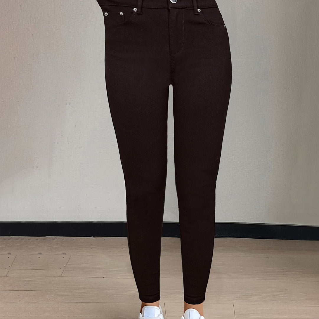 Women’s High-Waist Skinny Jeans Comfortable Stretch Fit 13