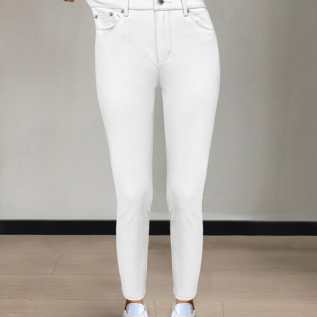Women’s High-Waist Skinny Jeans Comfortable Stretch Fit 14