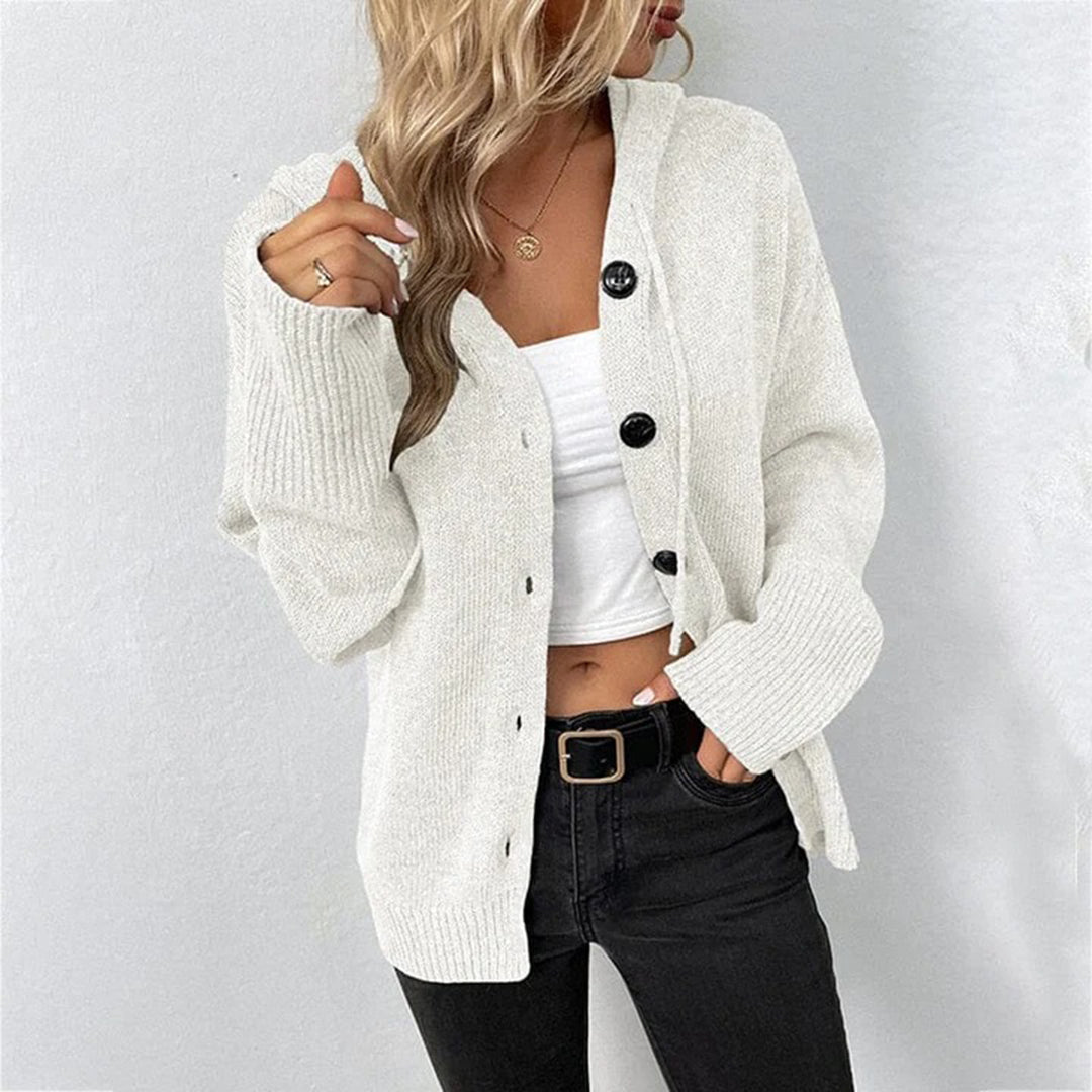 Women’s Hooded Cardigan Cozy Knit Open Front Long Style 2
