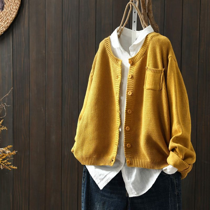 Women’s Knit Cardigan with Button Detail Cozy Relaxed Fit 2