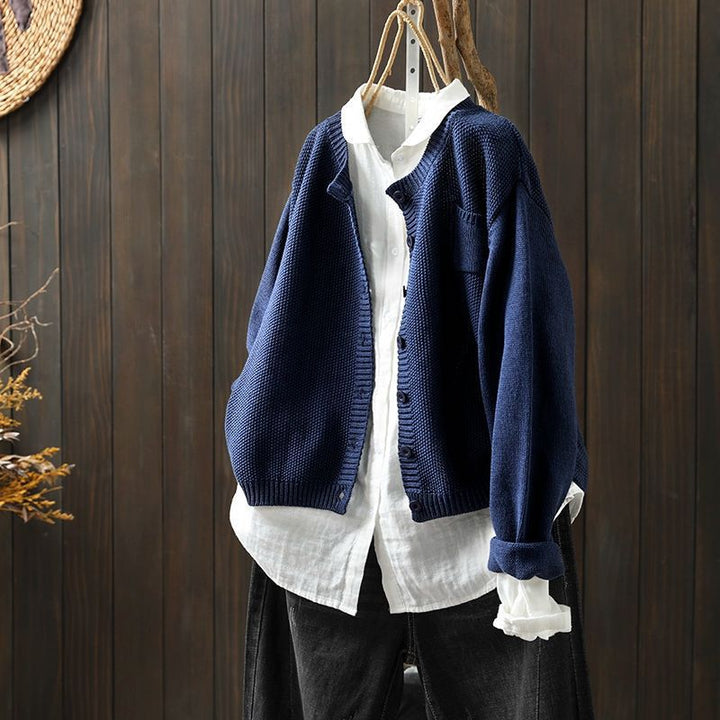 Women’s Knit Cardigan with Button Detail Cozy Relaxed Fit 3