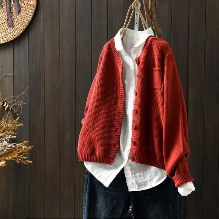 Women’s Knit Cardigan with Button Detail Cozy Relaxed Fit 6