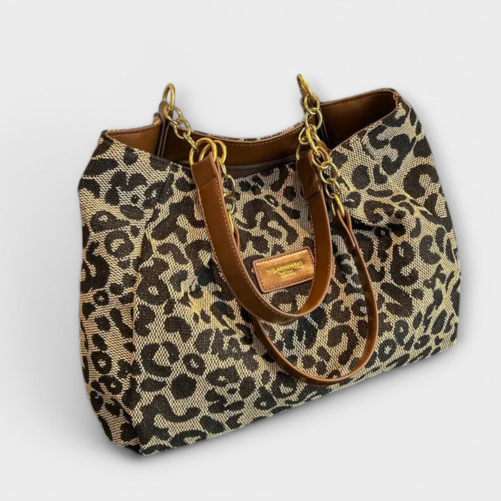 Women’s Leopard Print Tote Bag Stylish and Functional Design 0