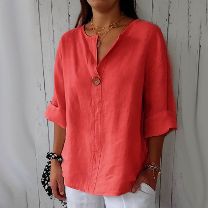 Women’s Lightweight Linen Blouse Relaxed Fit for Summer Style 2