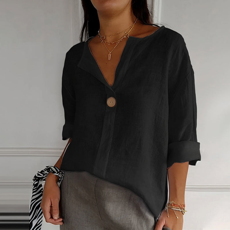 Women’s Lightweight Linen Blouse Relaxed Fit for Summer Style 3