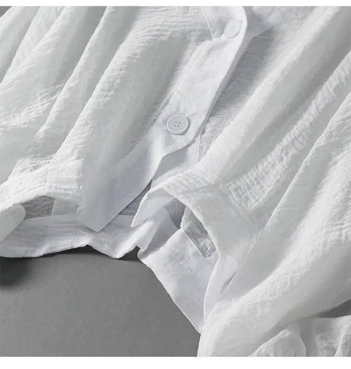 Women’s Linen Blouse V-Neck Batwing Sleeves Summer Style 2