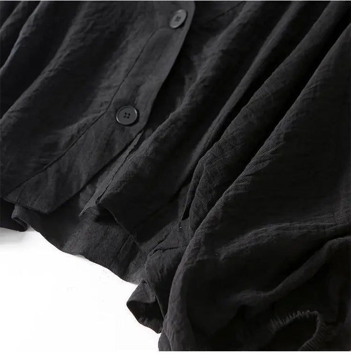 Women’s Linen Blouse V-Neck Batwing Sleeves Summer Style 5