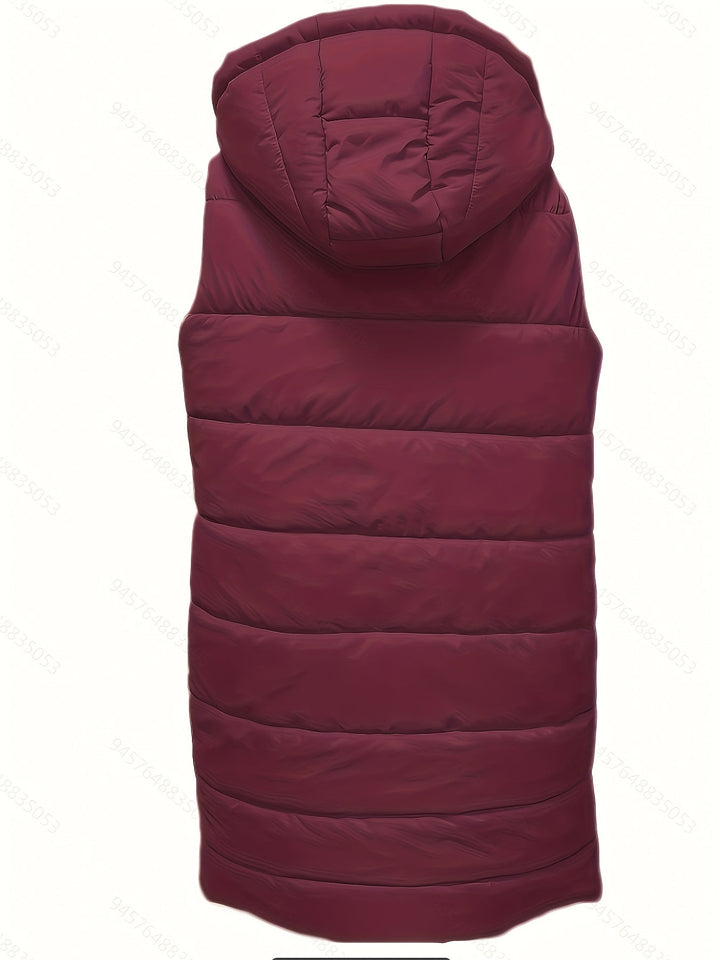 Women’s Longline Quilted Vest with Hood for Effortless Layering 5