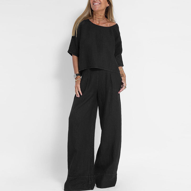 Women’s Loose Fit Matching Outfit Comfortable Casual Style 1