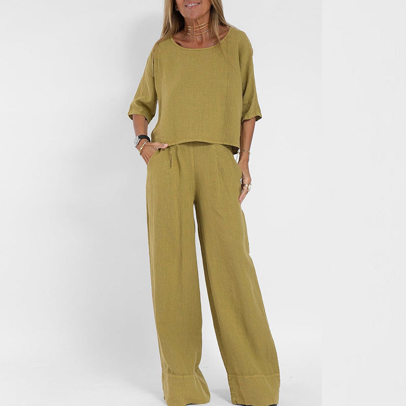 Women’s Loose Fit Matching Outfit Comfortable Casual Style 2