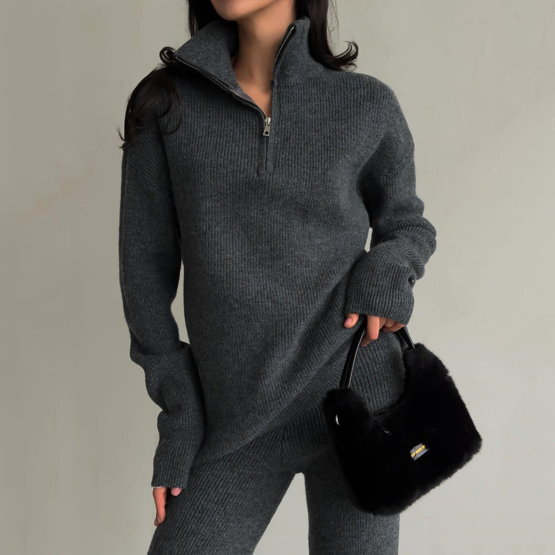 Women’s Loungewear Set Elegant Knitted Minimalist Design 1