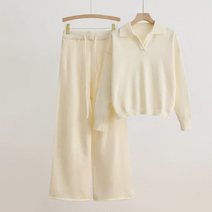 Women’s Loungewear Set Elegant Sweater and Wide-Leg Pants 3