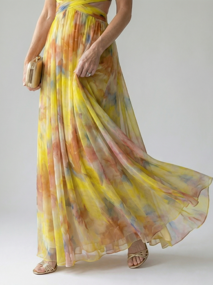 Women’s Maxi Dress Sleeveless Wrapped Waist Summer Style 5