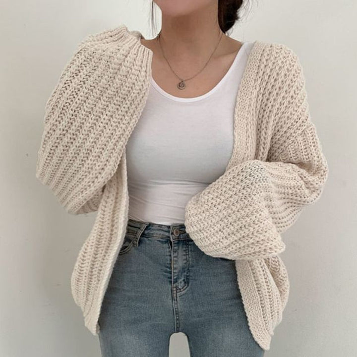 Women’s Oversized Cardigan Sweater Cozy Open Front Design 2