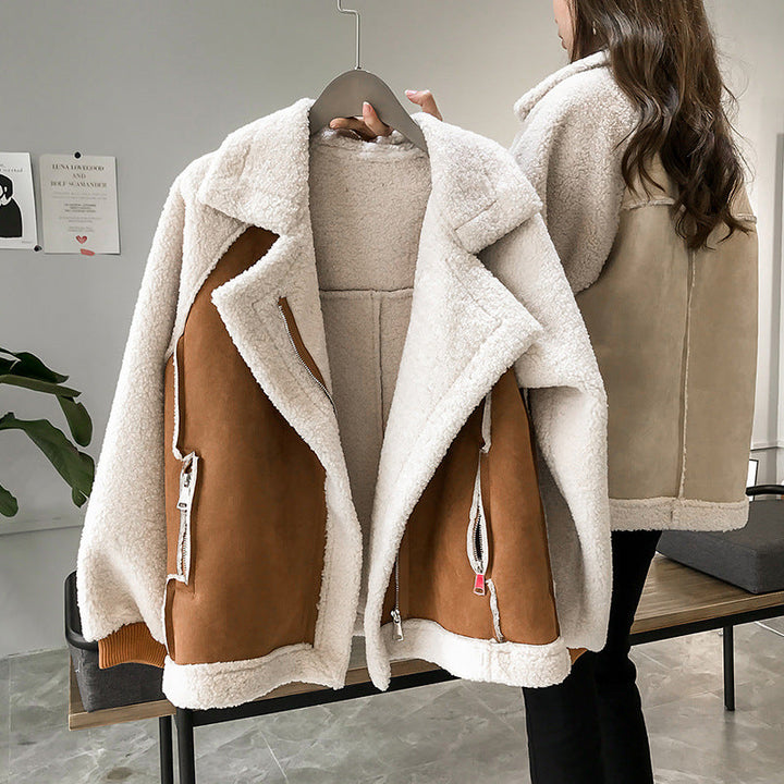 Women’s Oversized Faux Shearling Coat Cozy Winter Style 1