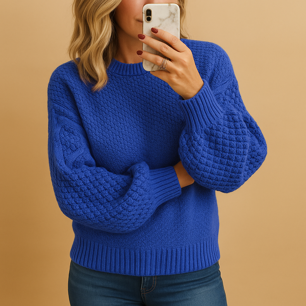 Women’s Oversized Sweater Cozy Textured Knit Design for Winter 1