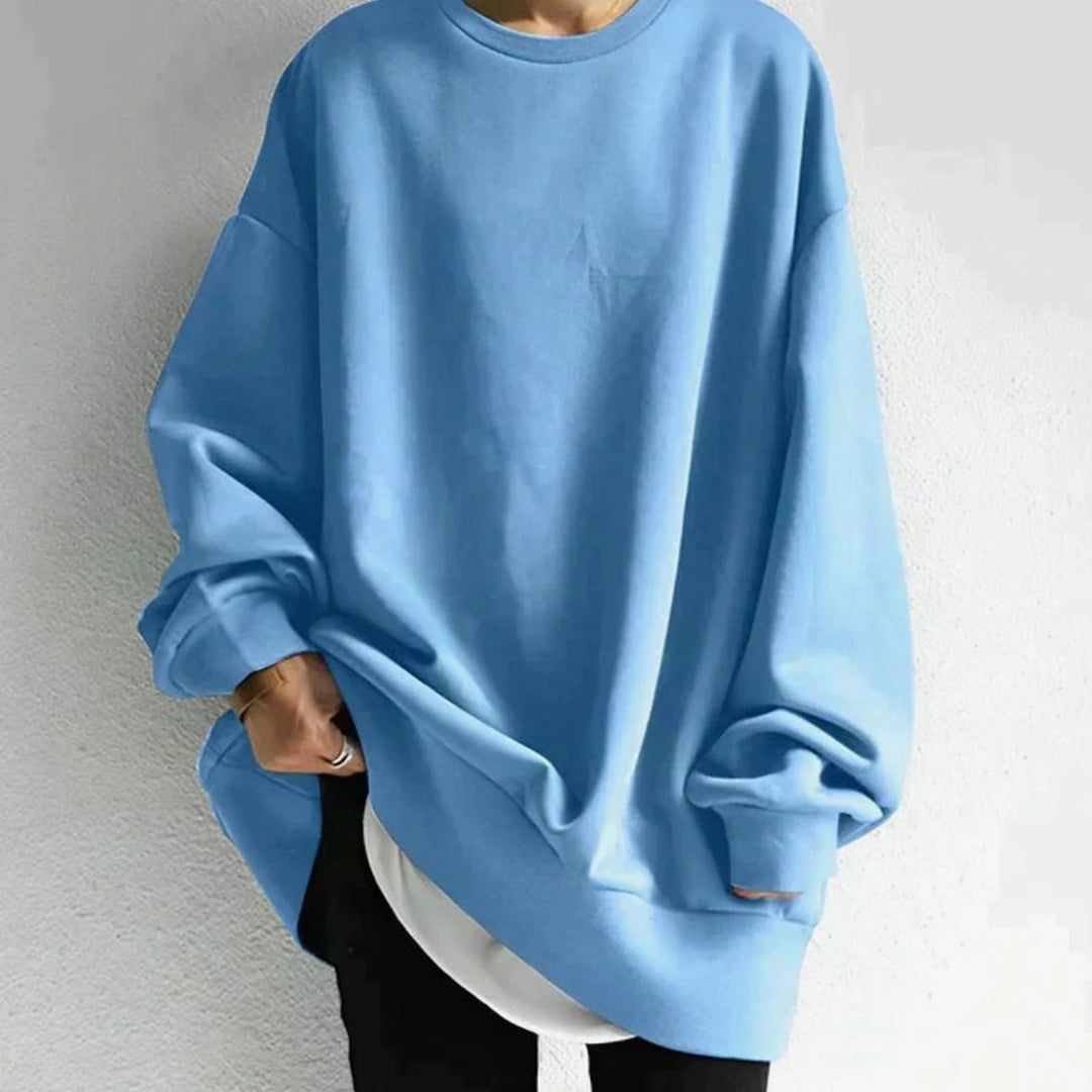 Women’s Oversized Sweater Drop-Shoulder Crewneck for Effortless Style 4