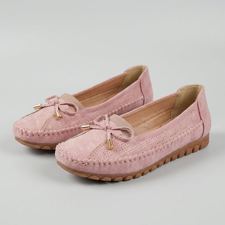 Women’s Perforated Bow Loafers Comfortable Summer Style 7
