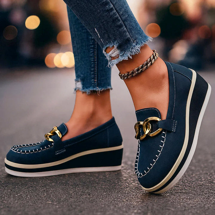 Women’s Platform Loafers with Bold Chain Detail 2