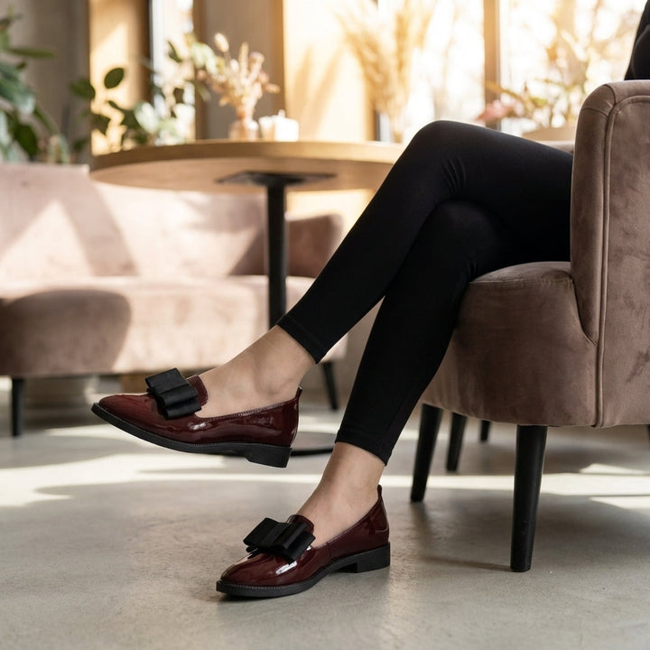 Women’s Pointed Toe Loafers Chic Bow Detail Elegant Style 1
