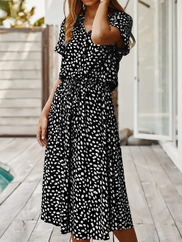 Women’s Printed Midi Dress Lightweight Summer Style 9